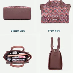 ZOUK Women Geometric Printed Swagger Handheld Bag image 4
