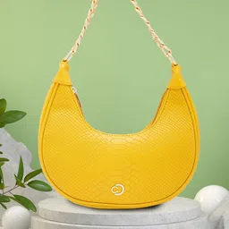 Caprese PU Half Moon Hobo Bag with Tasselled-image-74