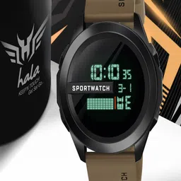 Hala Men Dial & Straps Digital Multi Function Watch HALA-1140-BROWN-4