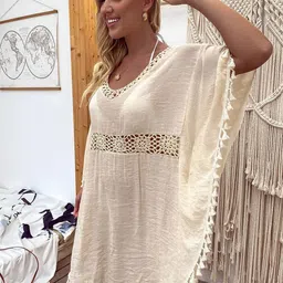 Oh Rare Self Design Swim Cover Up Dress-image-77