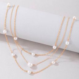 ReNi Brass Gold-Plated Layered Necklace-image-86