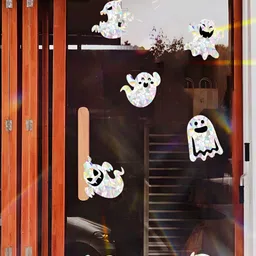 INDIAN ROYALS White & Black Ghost Printed Self-Adhesive & Durable Wall Sticker-image-34