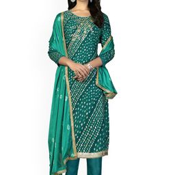 HERE&NOW Embellished Unstitched Dress Material-picture-32