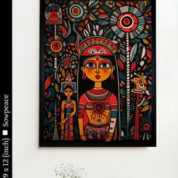 SOWPEACE Yellow & Black 1 Piece Canvas Abstract Wall Photographs-picture-4