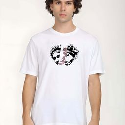 KAIDO Graphic Printed Round Neck Cotton T-shirt-image-22