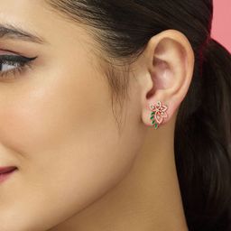 Joyalukkas Charming Hibiscus Diamond Earrings -2.71 gm-image-37