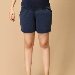 The Mom Store Women High-Rise Denim Shorts-image-36