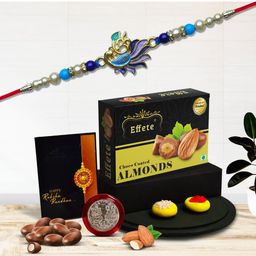 DeoDap Rakhi Combo for Brother with Rakhi, Roli Chawal, Coin & Greeting Card-image-26