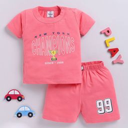 YK X Tinyo Infant Boys Typography Printed Pure Cotton Clothing Set-image-78