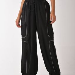 IZF Cargo Air Parachute Pants With Contrast Piping-image-97