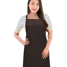 HOME COLORS.IN Brown Cotton Water Resistant Apron-image-91