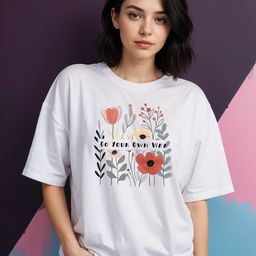 SMARTEES Graphic Printed Round Neck Cotton Oversized T-shirt-image-58