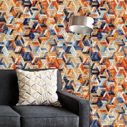 ArtzFolio Printed UV-Resistant Anti-Bacterial Colorful Tribal GrungePeel & Stick Wallpaper-image-67