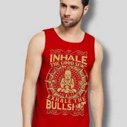 UpClothing Printed Cotton Innerwear Gym Vest UC-PV-RED|INHALEXHALE-S-image-33