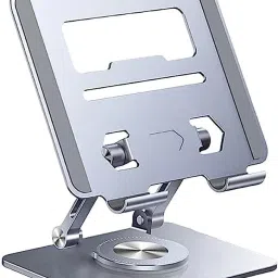 HOMETIC 360° Rotating Tablet Stand for iPad Pro, Adjustable Desktop Stand Dock Holder Aluminum 360° Rotating Tablet Stand - HK4053 Laptop Stand-image-77