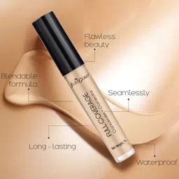 JUSTGOLD Liquid Full Coverage Concealer + Corrector- 7 ml- Shade- #01 image 5