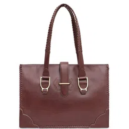 Hidesign Leather Oversized Structured Shoulder Bag with Quilted image 2