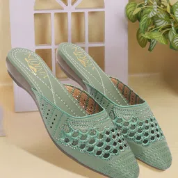 Nidima Women Embellished Comfort Mules-picture-39