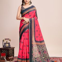 Panzora Ethnic Motifs Printed Saree-image-102