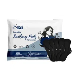 Sizi Super Absorbent Washable & Reusable Eco-Friendly Sanitary Napkins - XL - 5 Pads-image-45