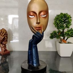 BECKON VENTURE Gold-Toned & Navy Blue Medium Figurine Showpiece-image-74