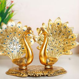 Kridaykraft Gold Toned & Blue Metal Idol Showpiece-image-69