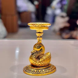 Kridaykraft Gold-Toned Metal Small Duck Showpiece-image-15