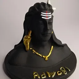 Navyaksh Black Lord Shiv ji murti car dashboard Showpiece-image-90