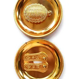 Navyaksh Gold Toned Brass Turtle Feng Shui Showpiece-51