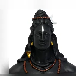 Navyaksh Black & Gold-Tone Religious Idol Adiyogi Bhagwan Shiv Ji Showpiece-11