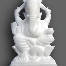 Navyaksh White  Religious Idol Ganesh Showpiece-image-21