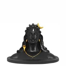 Navyaksh Black & Gold Toned Mahadev Murti Idol Showpiece-image-62