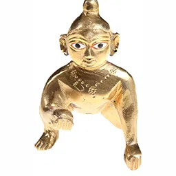 Navyaksh Gold-toned Laddu Gopa Showpiece-16