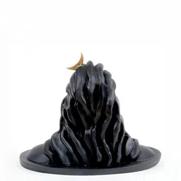 Navyaksh Black & Gold Toned Adiyogi Marble Idol Showpiece-image-84
