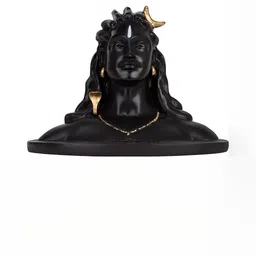 Navyaksh black Adiyogi Shiva Statue Marble Showpiece-image-45
