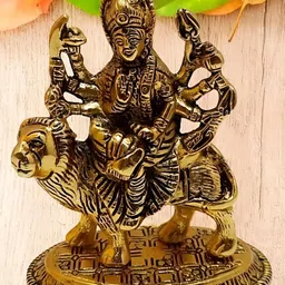 Navyaksh Gold Toned Durga Maa Murti Idol Showpiece-54