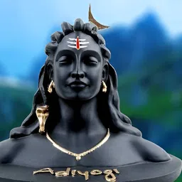 Navyaksh Black & Gold-Tone Religious Idol Shiva Showpiece-0