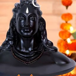 Navyaksh Black & White Adiyogi Shiva God Idol Showpiece-image-74