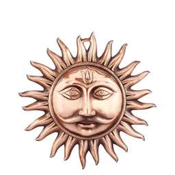 Navyaksh Metallic Toned Surya Ji Copper Showpiece-27