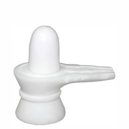 Navyaksh White Marble Shiv Ling Idol Showpiece-picture-1