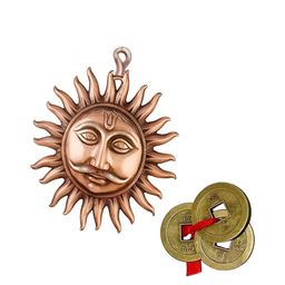 Navyaksh CpperToned Stylish Astro Decorative Wall Hanging Lord Surya Face Showpiece-image-67