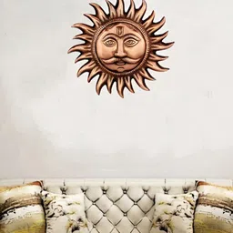 Navyaksh Copper-toned Sun Surya Suraj Sharp Rays Wall Hanging-image-49
