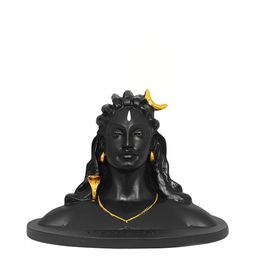 Navyaksh Black & Gold Toned Adiyogi Shiva Religious Idol Showpiece-image-88