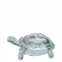 Navyaksh Transparent Crystal Turtle With Plate Showpiece-image-17