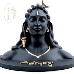 Navyaksh Black Polyresin Lord Shiv ji murti Showpiece-image-98