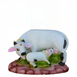 Navyaksh White Cow and Calf Idol Animals Small Showpiece-image-42