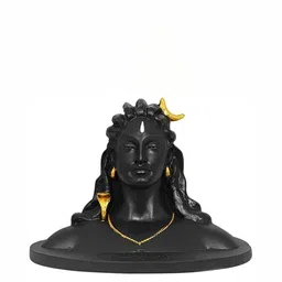 Navyaksh Black & Yellow Religious Adiyogi Shiv ji Statue Showpiece-picture-2
