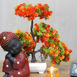 GW CREATIONS Red Buddha Idol Showpiece-image-68