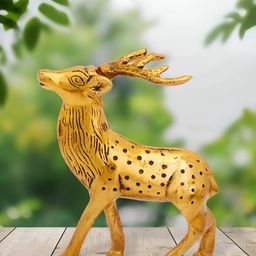 HANDICRAFTS PARADISE Gold-Toned Deer Showpiece-39
