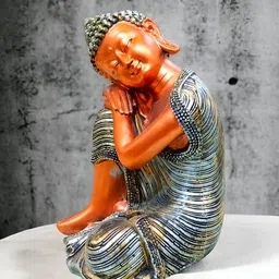 SANKALAN CREATIONS Brown Buddha Figurine Showpiece-image-40